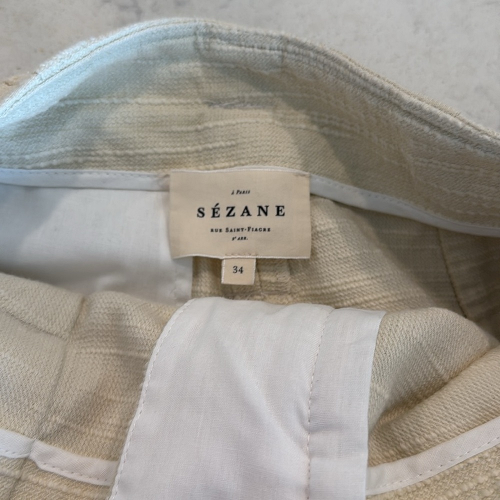 Sezane Rome Shorts Ecru - Size 34 - Picture 3 of 6